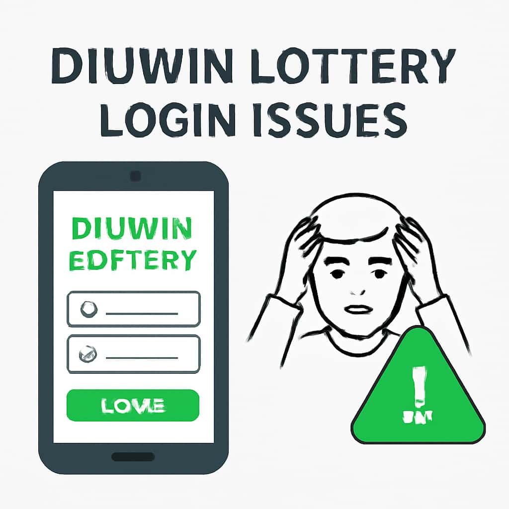 Diagram illustrating common login issues for Diuwin Lottery App.