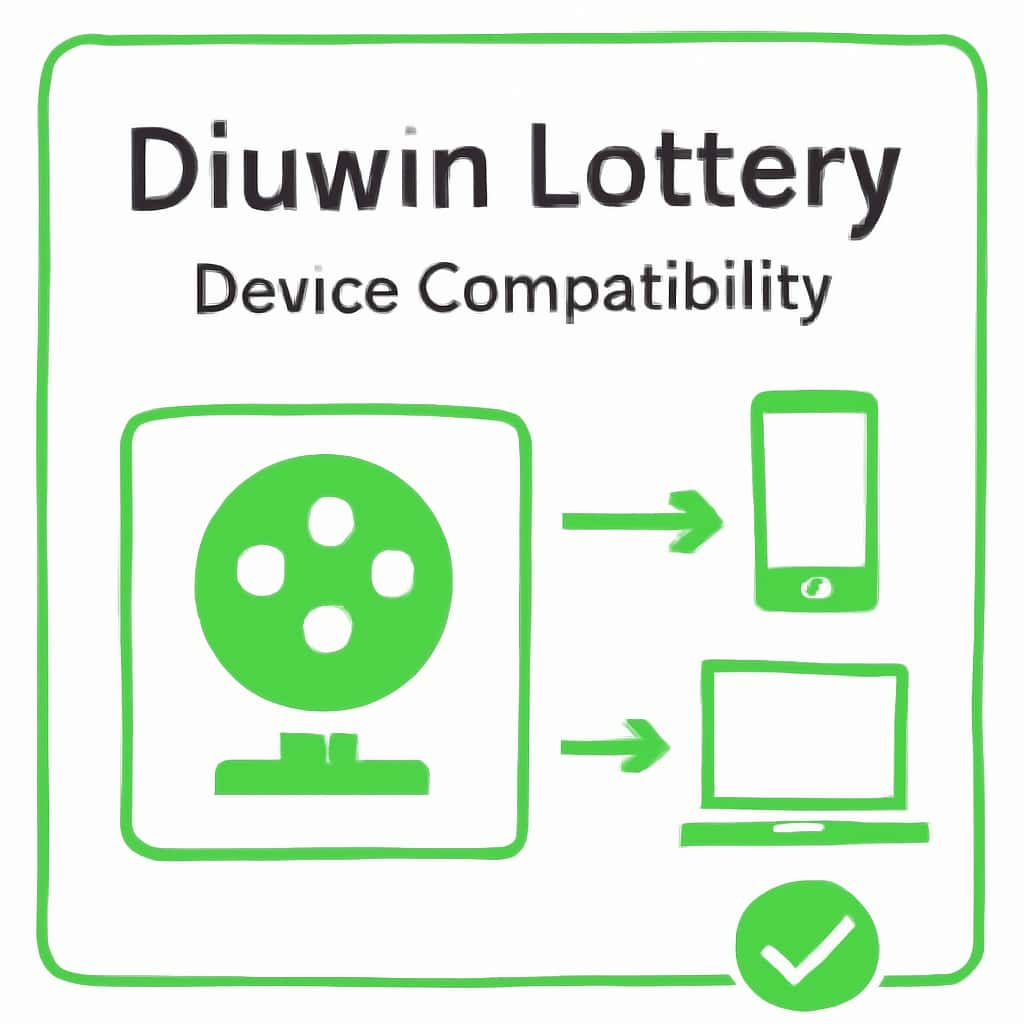 An educational diagram on Diuwin Lottery Device Compatibility.