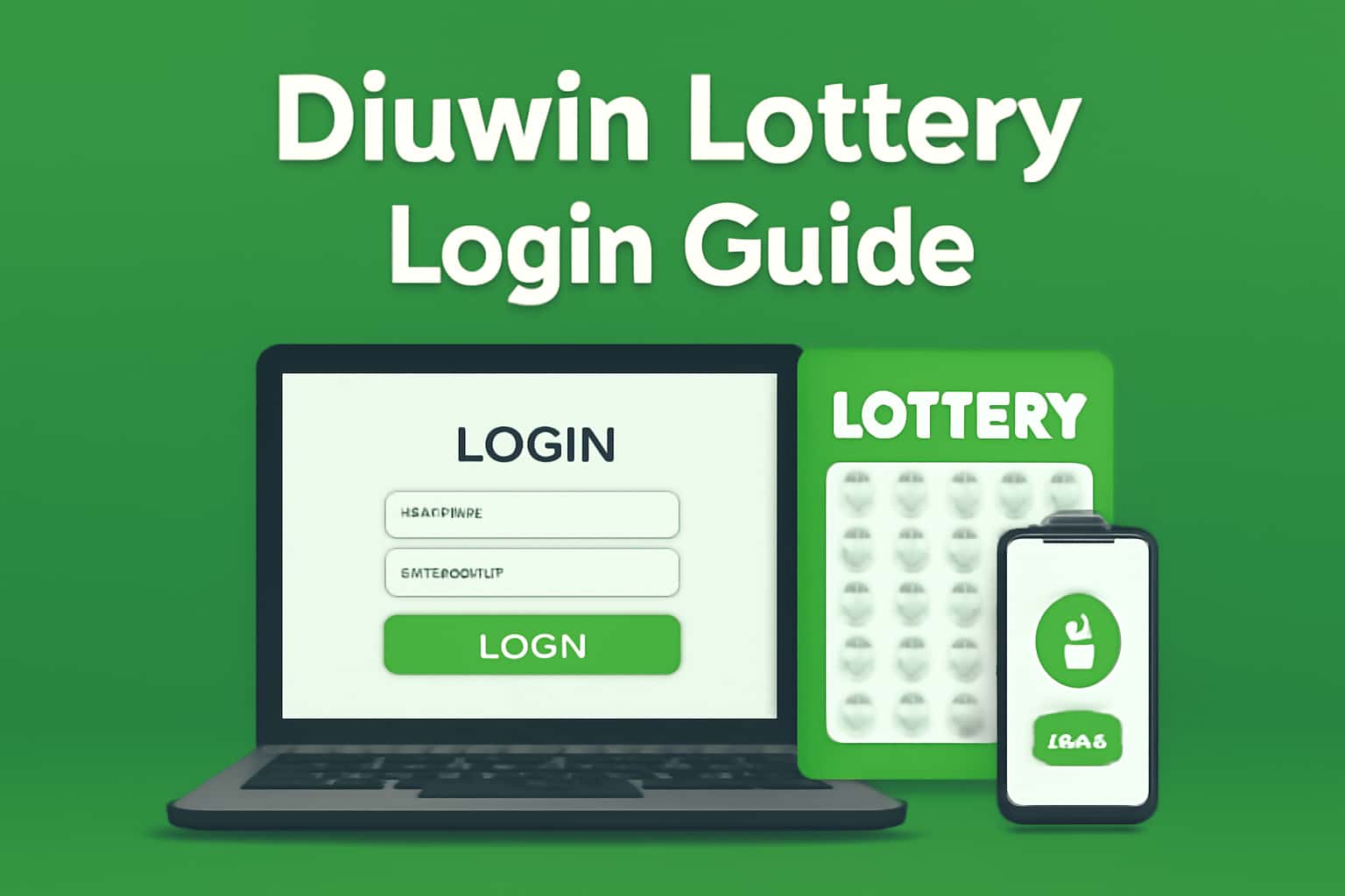 An informative scene illustrating the Diuwin Lottery Login Guide.