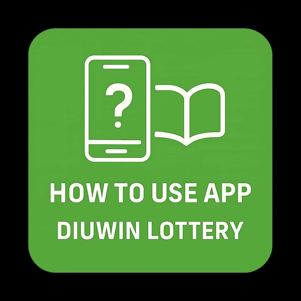 An icon representing the Diuwin Lottery app usage guide.