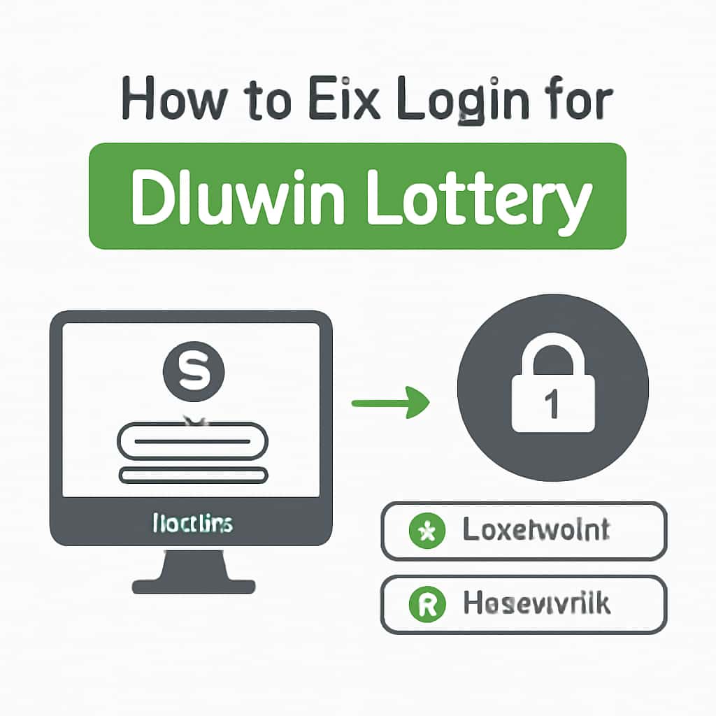 An educational diagram on resolving login issues for Diuwin Lottery.