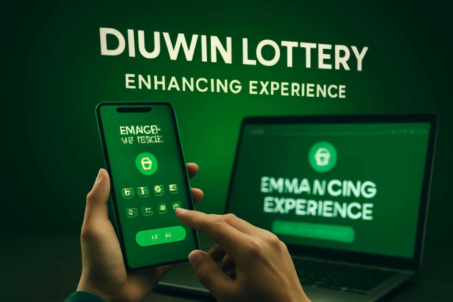 An informational scene depicting the Diuwin Lottery experience enhancement.