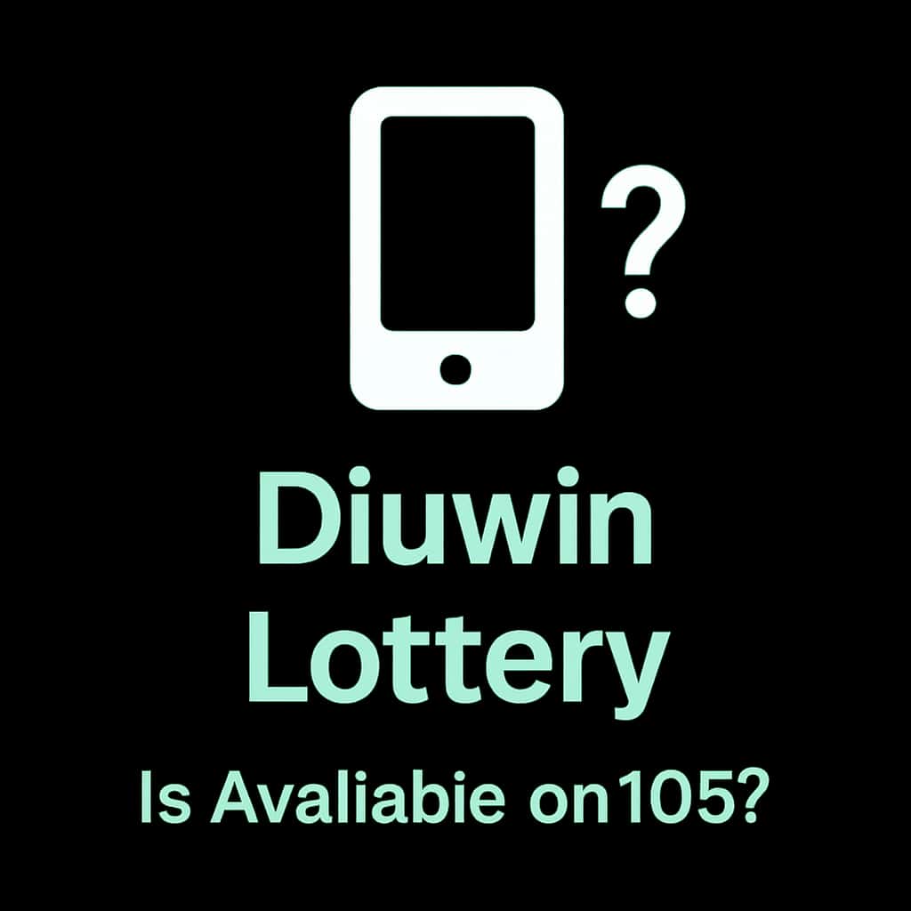 A badge showcasing the Diuwin Lottery information.